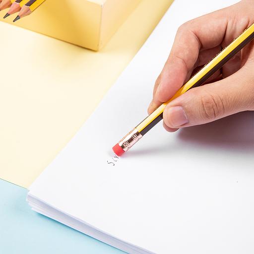 Карандаш чернографит. Deli EC004-2B 2B шестигран. ластик коробка картонная (12шт) фото 8