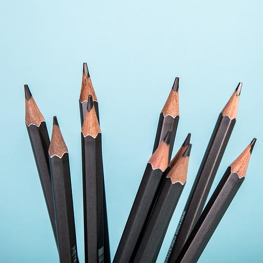 Карандаш чернографит. Deli EC005-2B 2B шестигран. ластик коробка картонная (12шт) фото 7