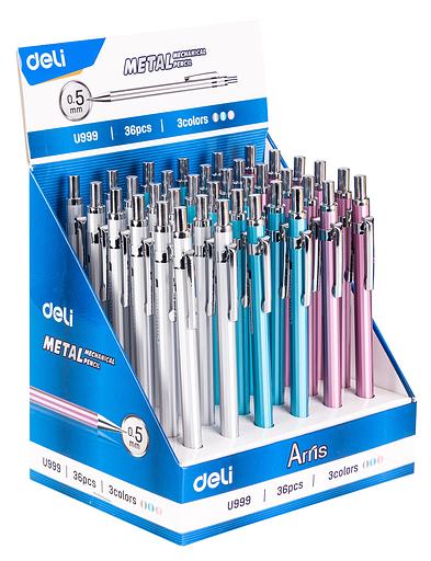 Карандаш механический Deli EU999 0.5мм метал. корпус ассорти фото 2