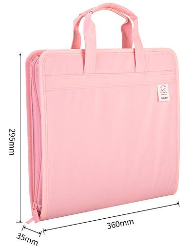 Папка-портфель Deli 72561PINK 13 отдел. A4 терилен розовый фото 2