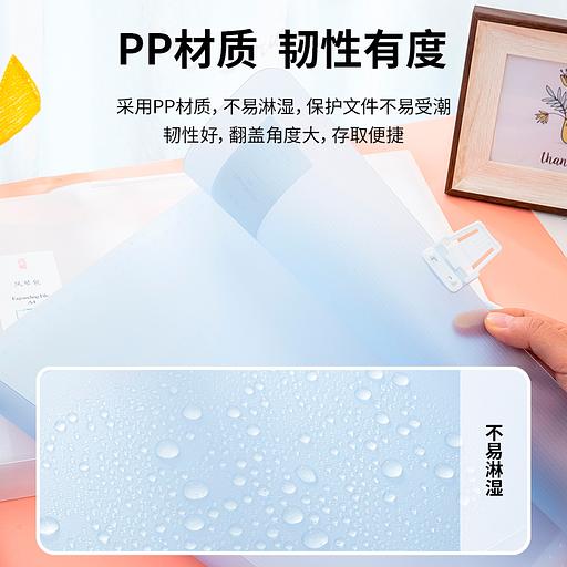 Папка-портфель Deli 5880 на кнопке 13 отдел. A4 полипропилен ассорти фото 5