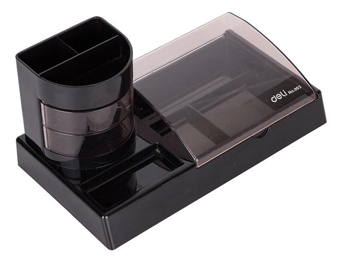 Настольный набор Deli E38254 (16 предметов) пластик черный фото 3