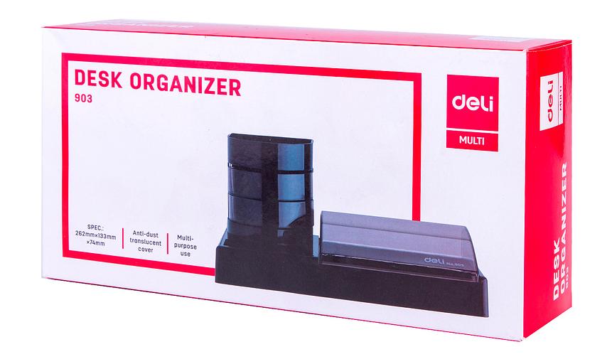 Настольный набор Deli E38254 (16 предметов) пластик черный фото 10