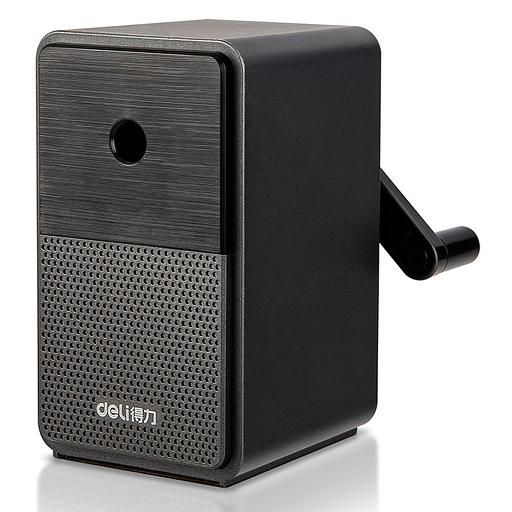 Точилка для карандашей механическая Deli 71160Black 1 отверстие пластик черный фото 1