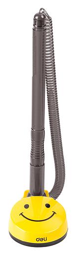 Ручка шариковая Deli EQ50-BK авт. на подставке 0.7мм резин. манжета черный/прозрачный черные чернила (1шт) фото 1