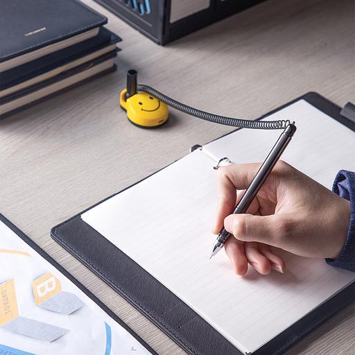 Ручка шариковая Deli EQ50-BK авт. на подставке 0.7мм резин. манжета черный/прозрачный черные чернила (1шт) фото 6