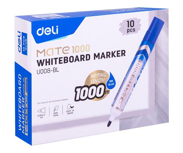 Маркер для досок Deli EU008-BL Mate круглый пиш. наконечник синий (1шт.) фото 6