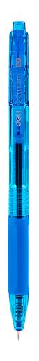 Ручка шариковая Deli EQ21-BL X-tream авт. 0.7мм резин. манжета синий/прозрачный синие чернила фото 3