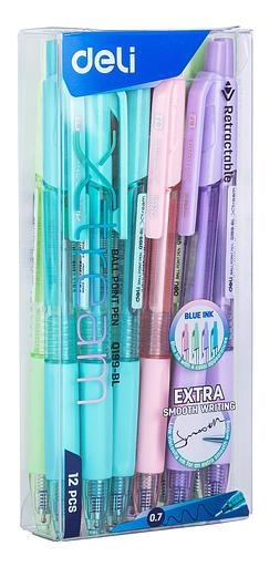 Ручка шариковая Deli EQ199-BL X-tream авт. 0.7мм резин. манжета синие чернила фото 10