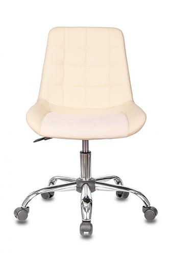 Кресло Бюрократ CH-350SL светло-бежевый искусст.кожа/ткань крестовина металл хром фото 2