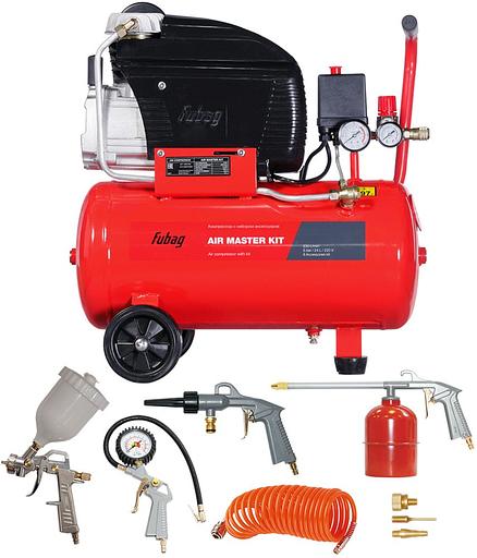 Компрессор поршневой Fubag Air Master Kit 6 масляный 230л/мин 24л 1500Вт красный/черный фото 4