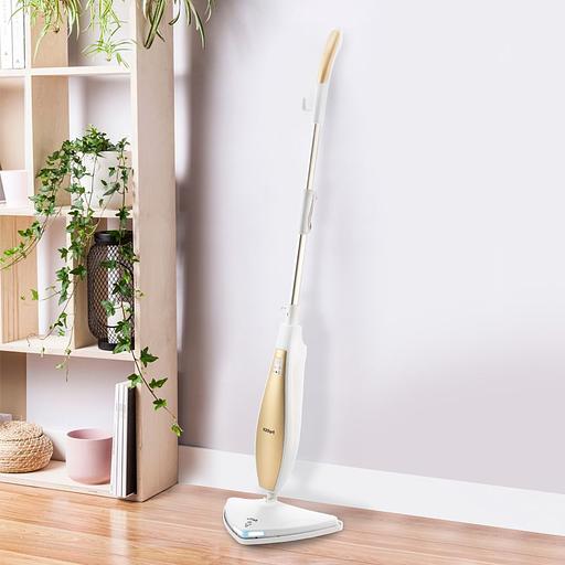 Швабра паровая Kitfort KT-1014 1300Вт золотистый/белый фото 8