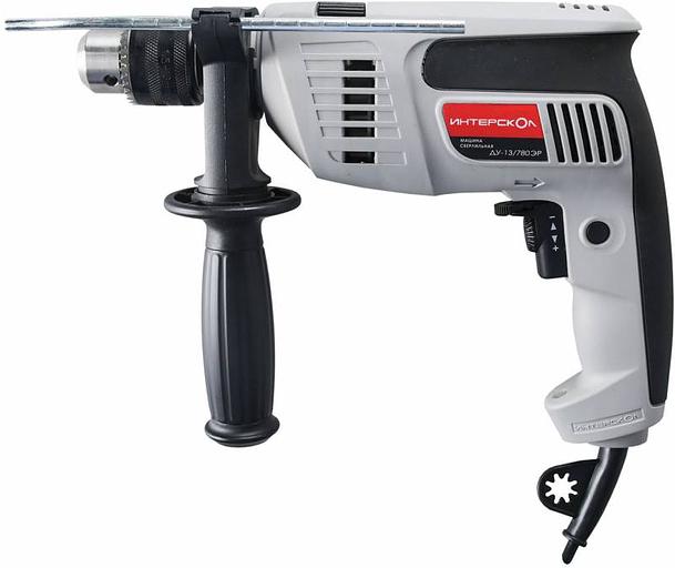 Дрель ударная Интерскол ДУ-13/780ЭР 780Вт патрон:кулачковый реверс фото 1