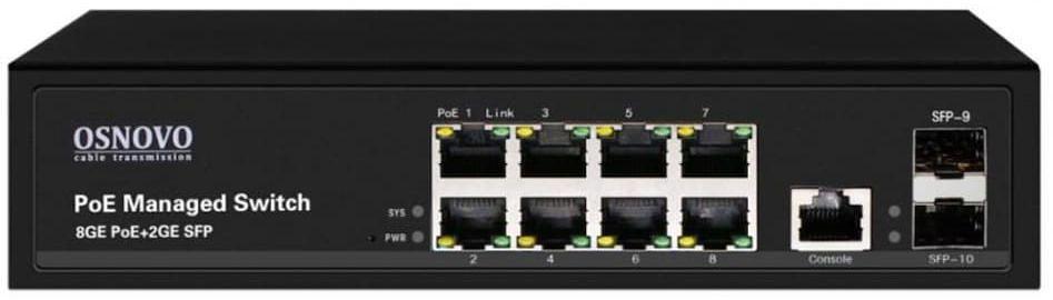 Коммутатор OSNOVO SW-80802/L(150W) фото 1