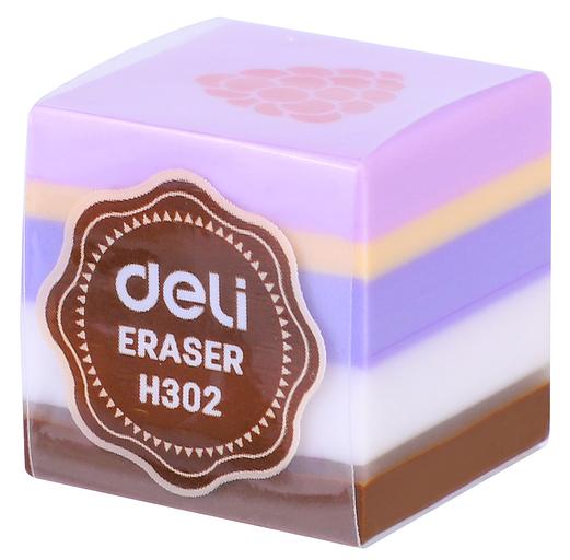 Ластик Deli EH302 прямоугольный 35x35x35мм ассорти индивидуальная картонная упаковка фото 6