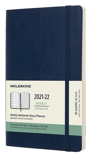 Еженедельник Moleskine ACADEMIC SOFT WKNT Large 130х210мм датир.18мес 208стр. мягкая обложка синий фото 1