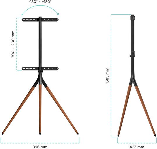 Подставка для телевизора Onkron TS1220 черный 32"-65" макс.35кг напольный фото 3