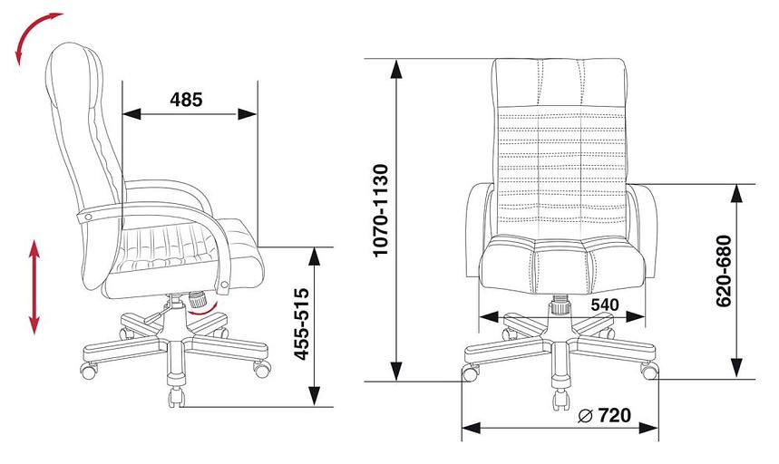 Кресло руководителя Бюрократ KB-10WALNUT черный искусственная кожа крестовина металл/дерево фото 5