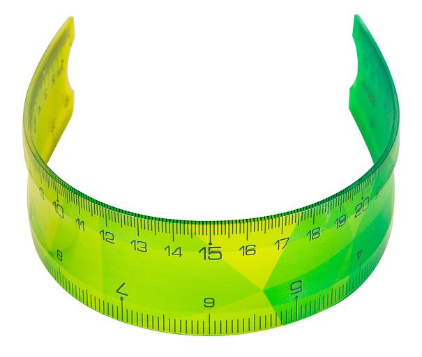 Линейка Deli EH651 пластик дл.30см ассорти гибкая/двухсторонняя шкала фото 6