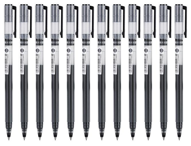 Ручка гелевая Deli EG16-BK Daily MAX 0.5мм черный черные чернила фото 2