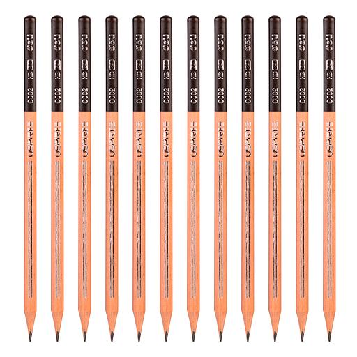 Карандаш чернографит. Deli EC002-HB Uspire HB трехгран. липа ластик коробка картонная (12шт) фото 10