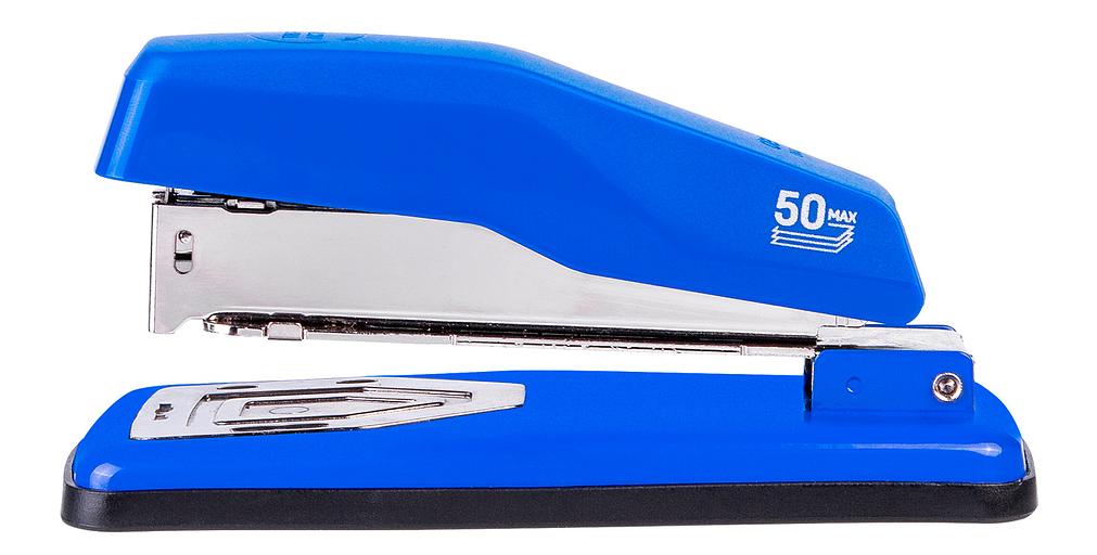 Степлер Deli E0414S/Blue 24/6 26/6 (25листов) синий 50скоб коробка фото 4