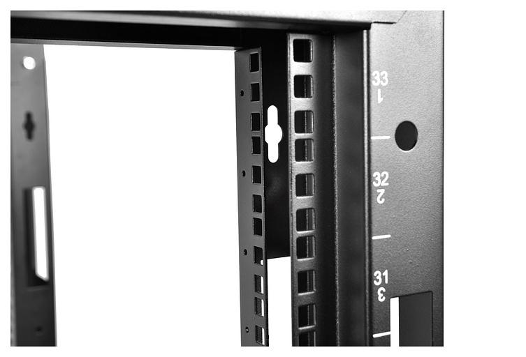 Стойка двухрамная ЦМО СТК-42.2-9005 42U 620ммX800мм направл.закл.гайки 350кг черный фото 2