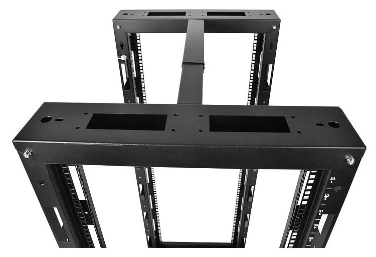 Стойка двухрамная ЦМО СТК-42.2-9005 42U 620ммX800мм направл.закл.гайки 350кг черный фото 3