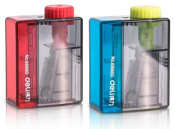 Точилка для карандашей ручная Deli 68660 1 отверстие пластик ассорти фото 1