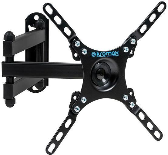 Кронштейн для телевизора Kromax DIX-13 черный 15"-42" макс.20кг настенный поворотно-выдвижной и наклонный фото 1