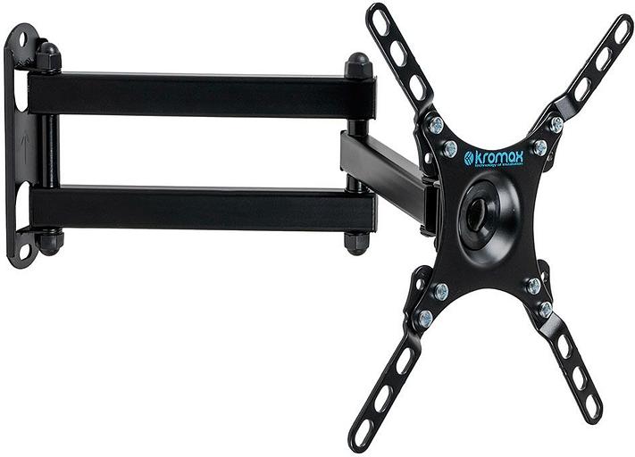 Кронштейн для телевизора Kromax DIX-13 черный 15"-42" макс.20кг настенный поворотно-выдвижной и наклонный фото 2