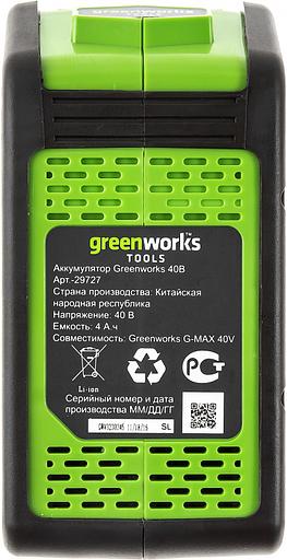 Триммер электрический Greenworks GD40BCK4 аккум. разбор.штан. реж.эл.:леска/нож фото 9