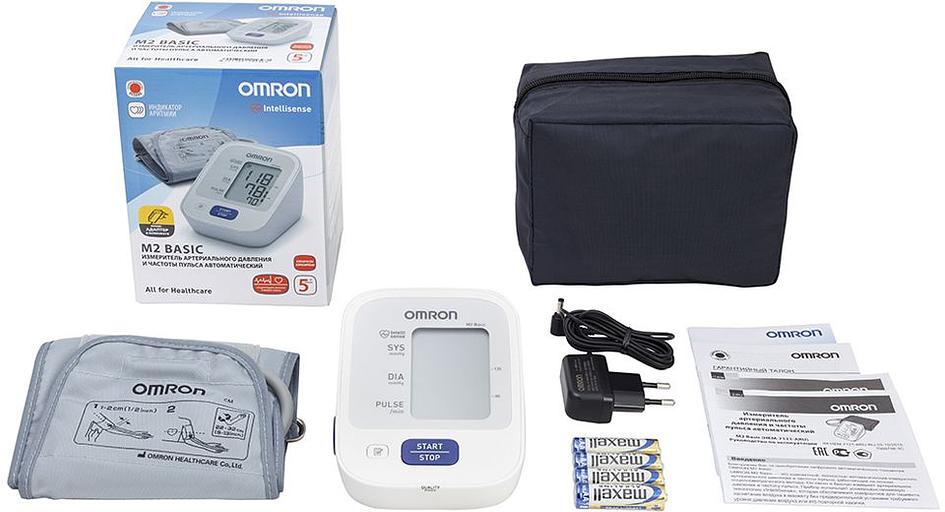 Тонометр автоматический Omron M2 Basic (HEM-7121-ARU) с адаптером фото 10