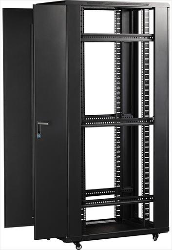 Шкаф коммутационный Lanmaster (TWT-CBB-27U-6X8-P1) 27U 600x800мм пер.дв.перфор. задн.дв.перфор.2-хст. 2 бок.пан. 800кг черный IP20 фото 5