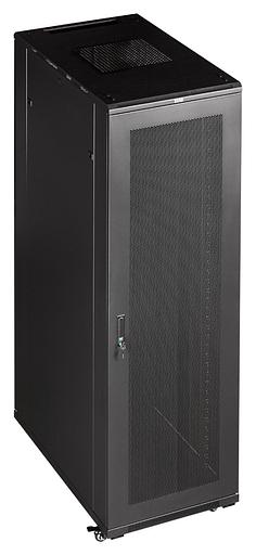 Шкаф коммутационный Lanmaster (TWT-CBB-42U-6X10-P1) 42U 600x1000мм пер.дв.перфор. задн.дв.перфор.2-хст. 2 бок.пан. 800кг черный IP20 фото 1