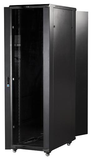 Шкаф коммутационный Lanmaster (TWT-CBB-42U-6X10-P1) 42U 600x1000мм пер.дв.перфор. задн.дв.перфор.2-хст. 2 бок.пан. 800кг черный IP20 фото 4