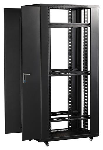 Шкаф коммутационный Lanmaster (TWT-CBB-42U-6X10-P1) 42U 600x1000мм пер.дв.перфор. задн.дв.перфор.2-хст. 2 бок.пан. 800кг черный IP20 фото 6