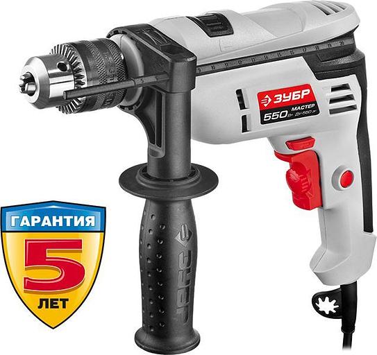 Дрель ударная Зубр ДУ-550 ЭР 550Вт патрон:кулачковый реверс фото 1