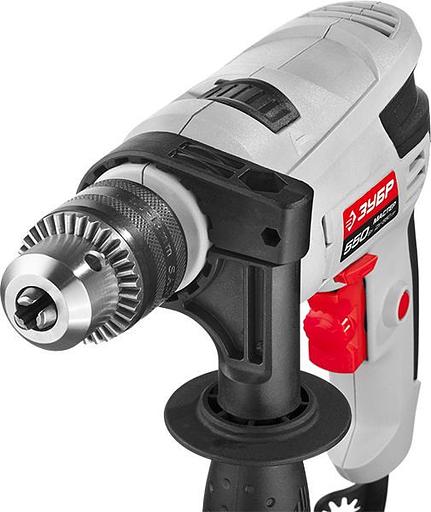 Дрель ударная Зубр ДУ-550 ЭР 550Вт патрон:кулачковый реверс фото 2