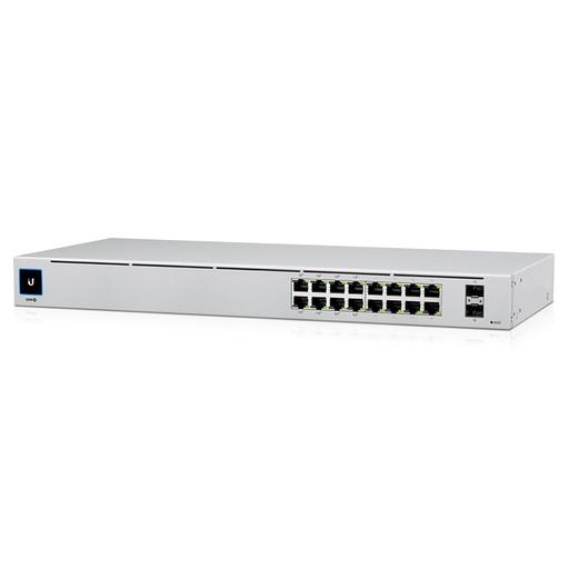 Коммутатор Ubiquiti USW-16-POE 2SFP 8PoE+ 42W управляемый фото 1