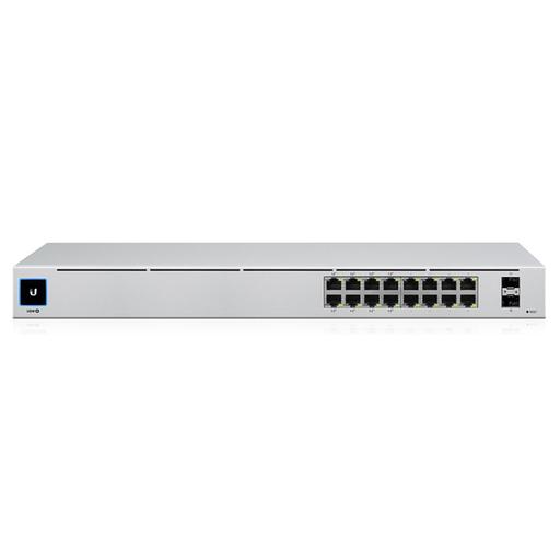 Коммутатор Ubiquiti USW-16-POE 2SFP 8PoE+ 42W управляемый фото 2