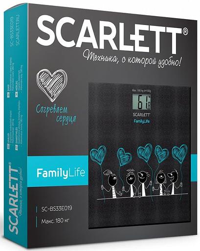 Весы напольные электронные Scarlett SC-BS33E019 черный/рисунок фото 2