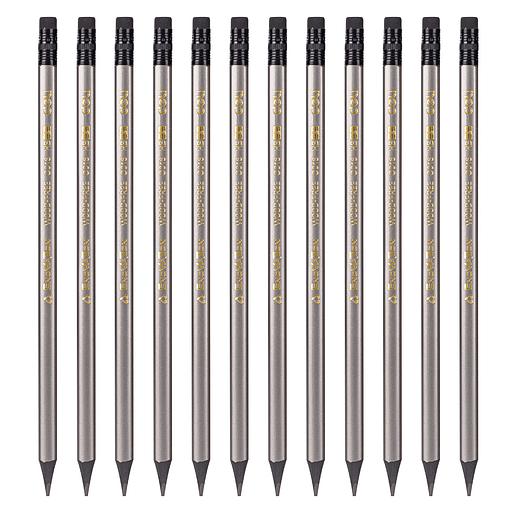 Карандаш чернографит. Deli EC018-HB Enovation HB трехгран. ластик коробка картонная (12шт) фото 2