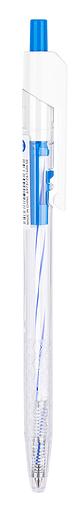 Ручка шариковая Deli EQ24-BL авт. 0.7мм прозрачный синие чернила (1шт) фото 2