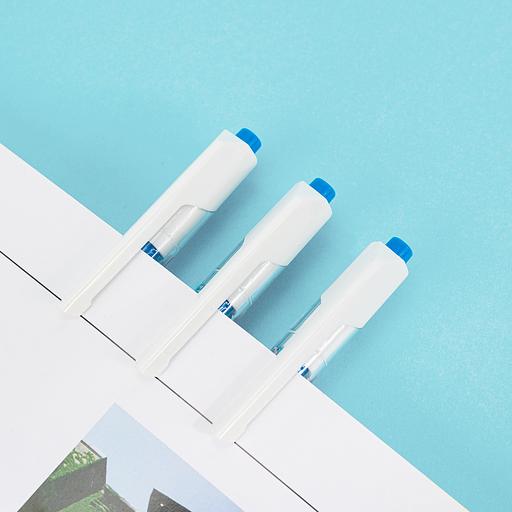 Ручка шариковая Deli EQ24-BL авт. 0.7мм прозрачный синие чернила (1шт) фото 8