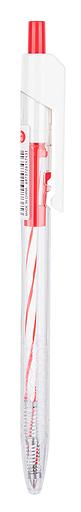Ручка шариковая Deli EQ24-RD авт. 0.7мм прозрачный красные чернила фото 1