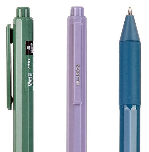 Ручка гелевая Deli NS559 Nusign 0.5мм резин. манжета ассорти черные чернила (упак.:1шт) фото 7