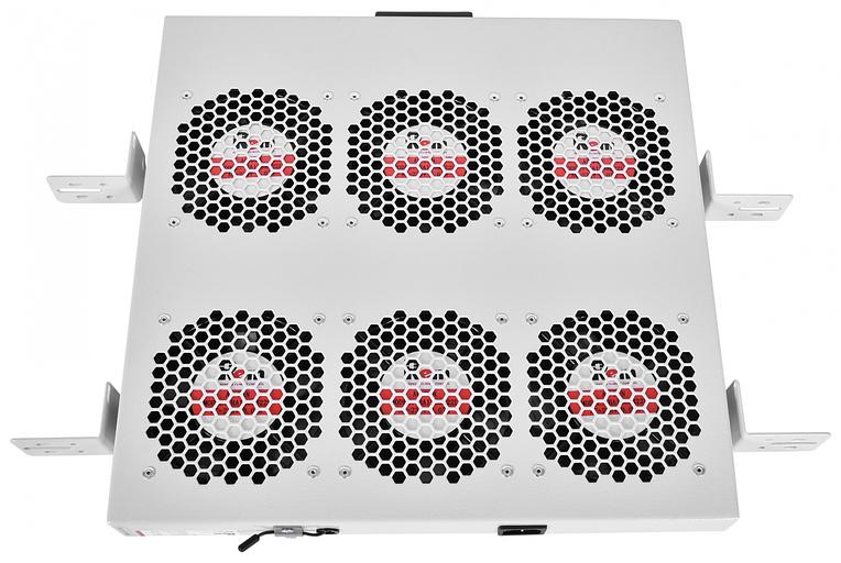 Модуль вентиляторный Rem (R-FAN-6K-1U) 6 вент. с контроллером серый (упак.:1шт) фото 3