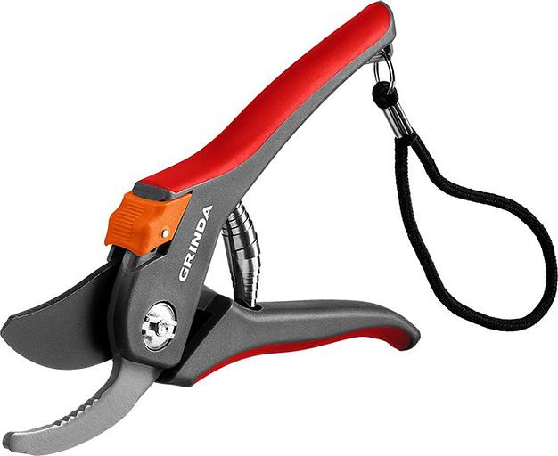 Секатор плоскостной Grinda 8-423102_z02 оранжевый/черный фото 2