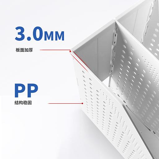 Лоток вертикальный Deli 78999Gray 2отд. складной 168х255х243мм серый пластик фото 4